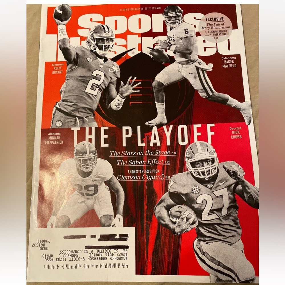 Sports Illustrated Magazine - 2017 - Baker Mayfield - Nick Chubb - Kelly Bryant